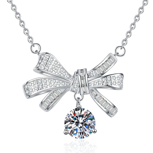 Liuvelle Bow Necklace - Handmade luxury jewelry, elegant female gift for mother, friend or girlfriend