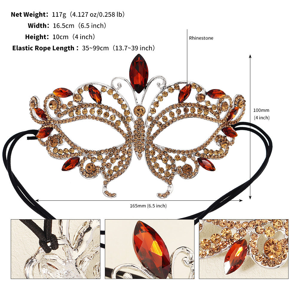 Elegant Half Face Mask for Halloween Parties & Dance Events