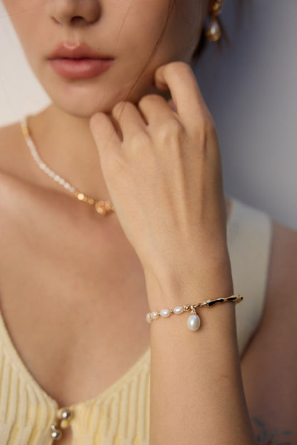 S925 Silver Natural Pearl Bracelet