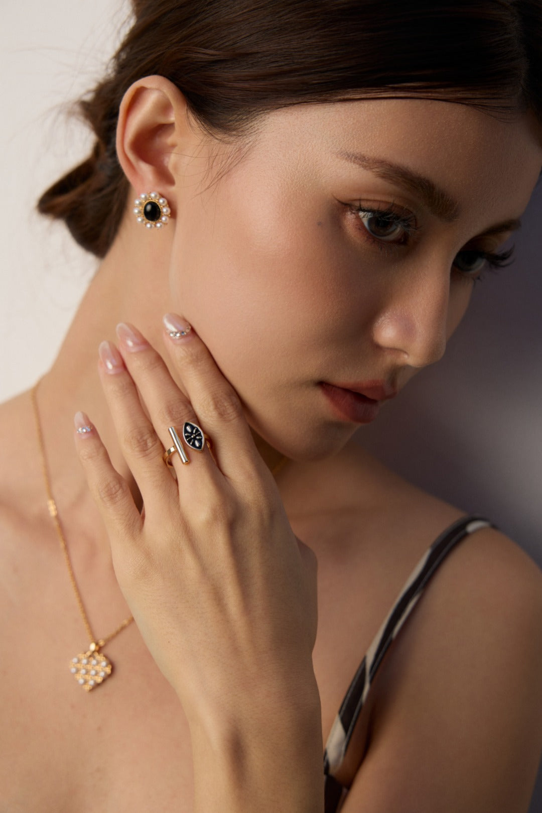 S925 Silver Enamel Ring - Designer Style