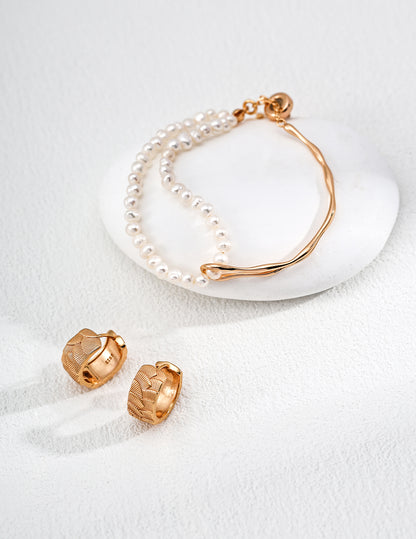 S925 Silver Vintage Engraved Stud Earrings