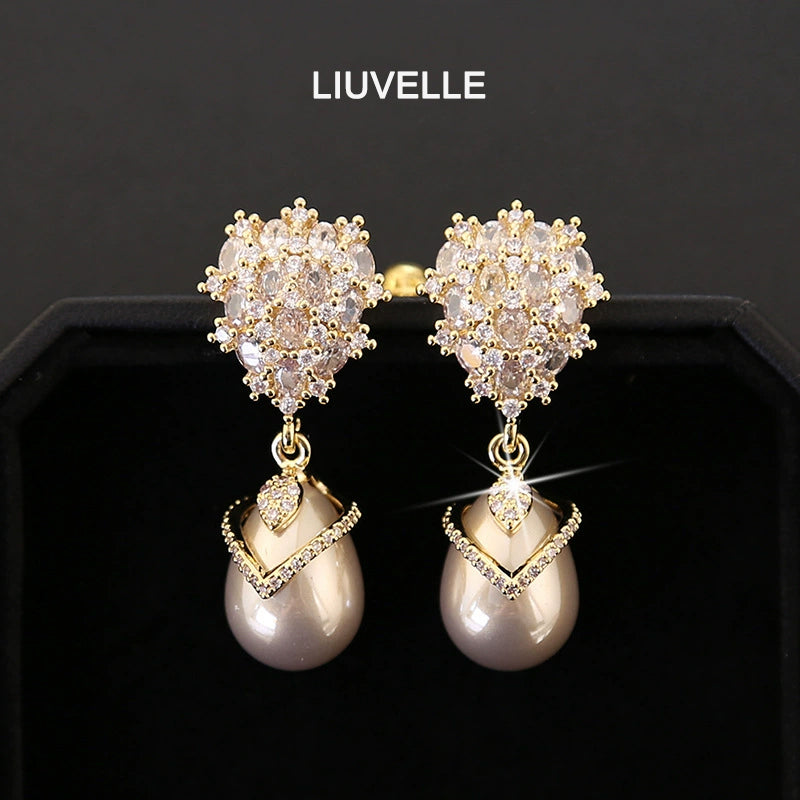 Liuvelle Dewdrop Pearl Earrings