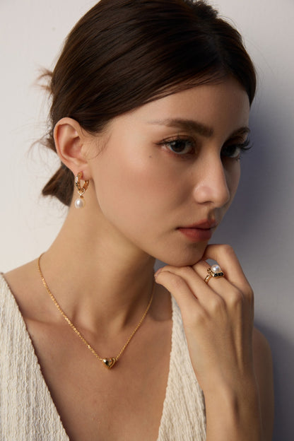 S925 Silver Minimalist Natural Pearl Ring