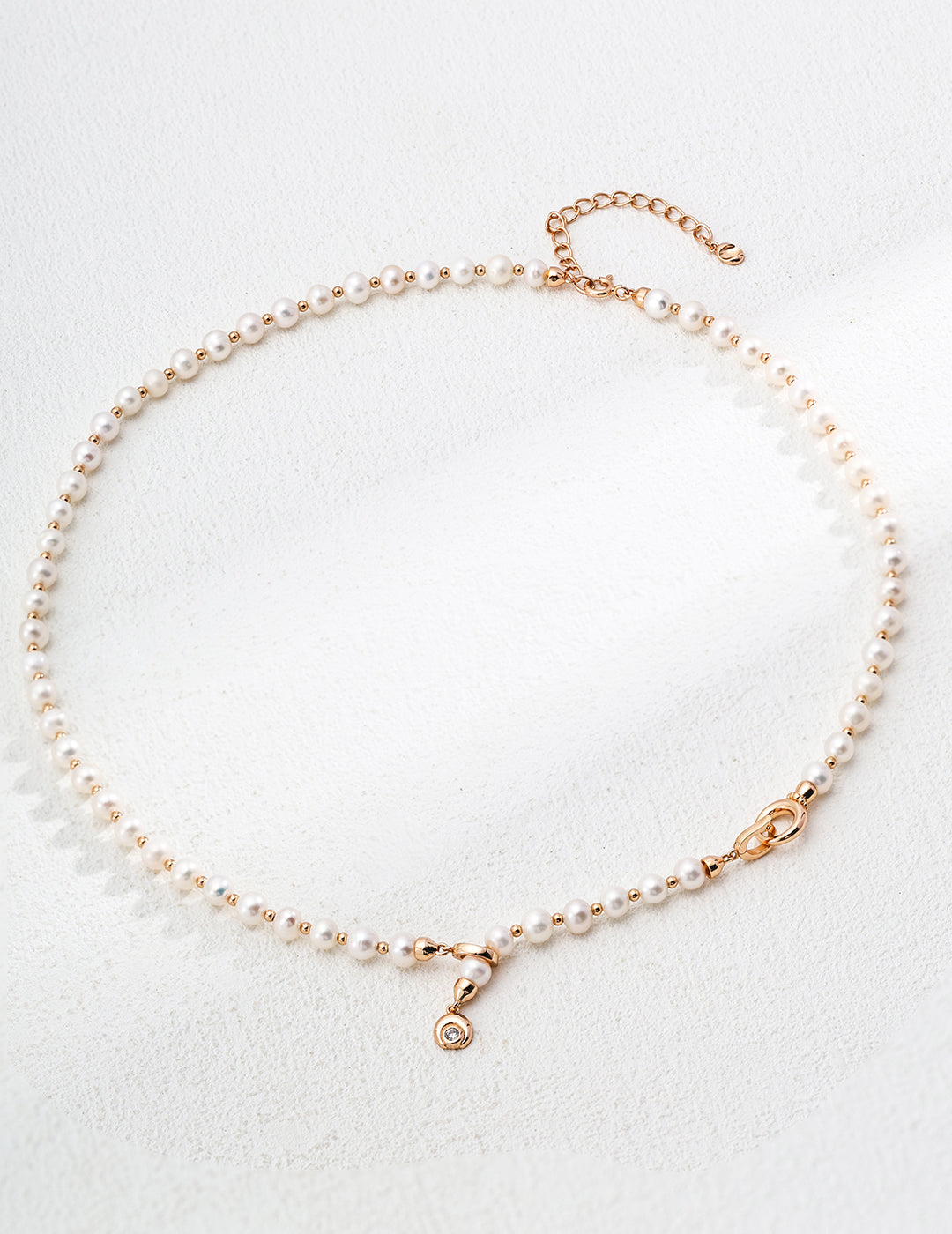 S925 Silver Natural Pearl Necklace - Adjustable