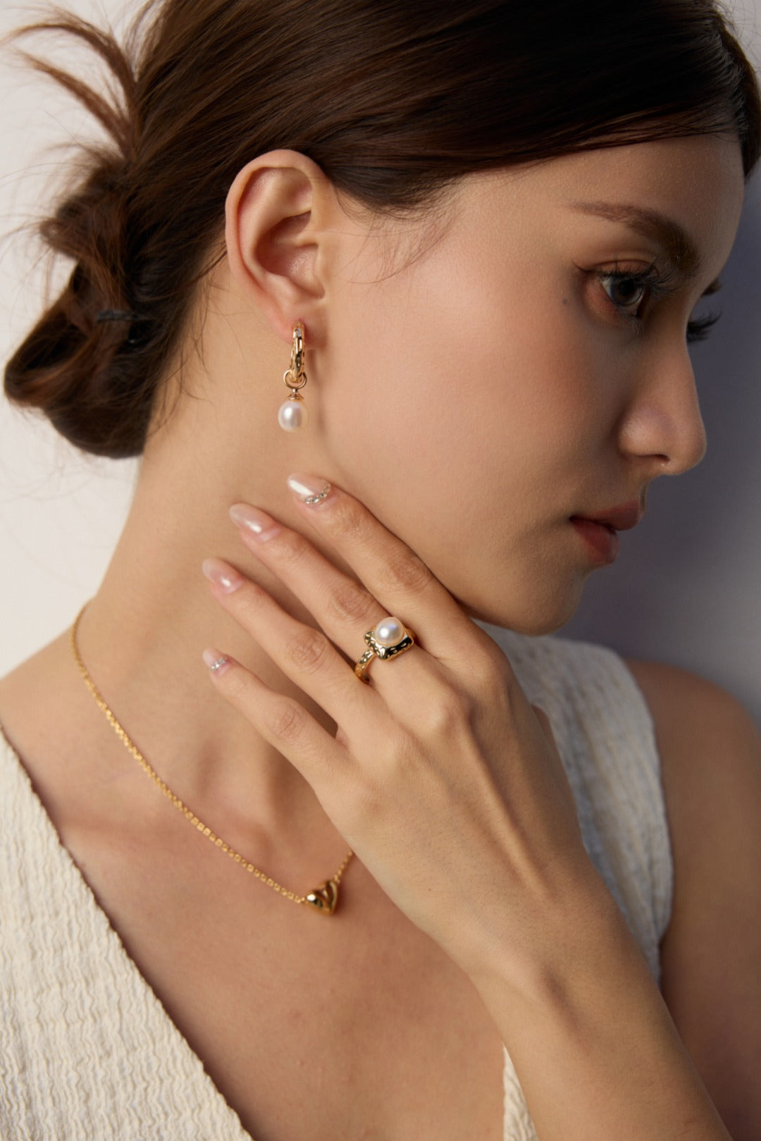 S925 Silver Minimalist Natural Pearl Ring