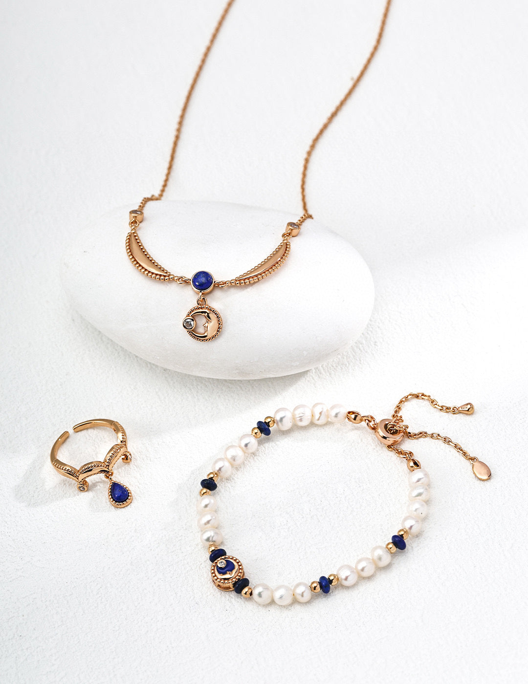 S925 Silver Lapis Lazuli Zirconia Necklace