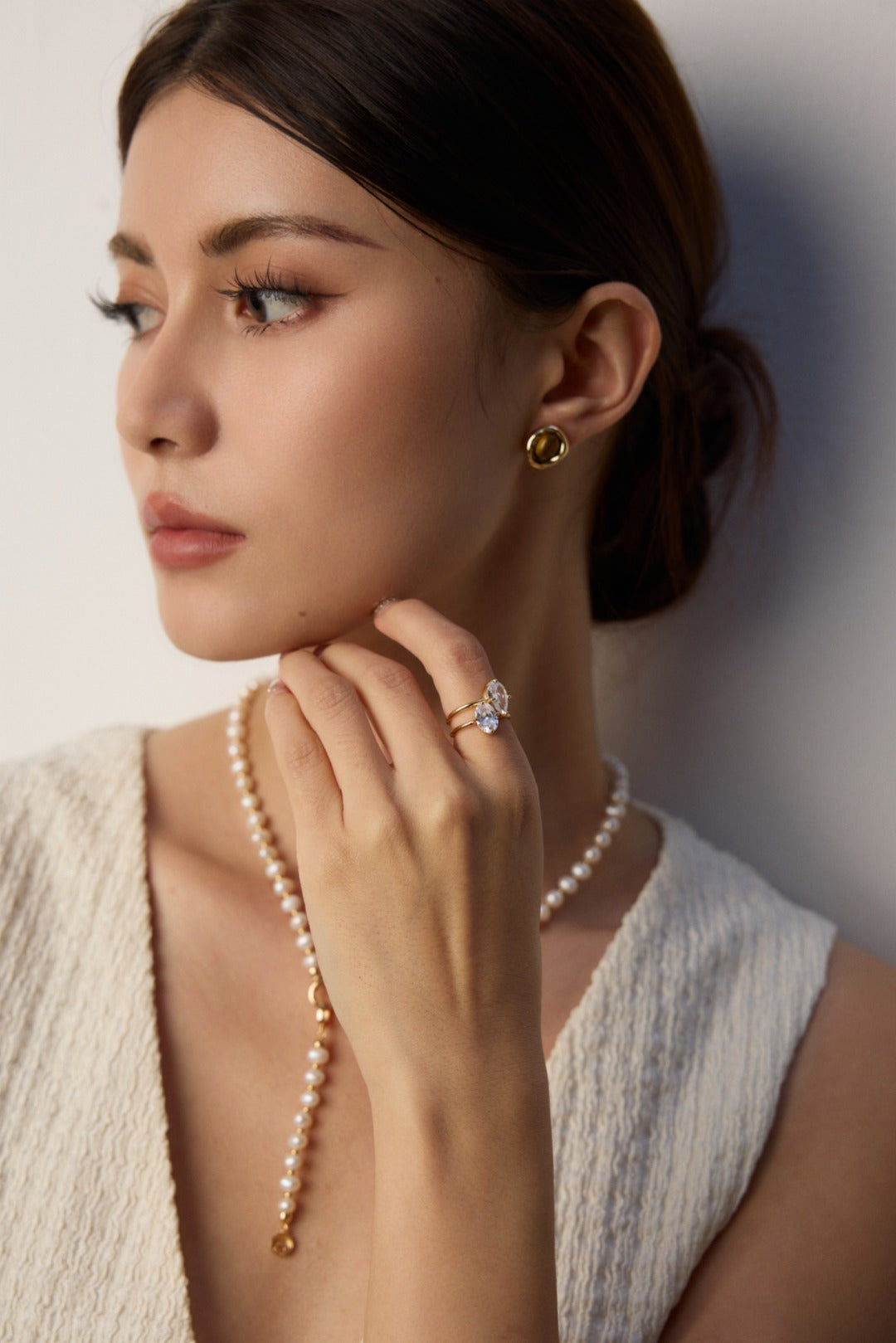 S925 Silver Natural Pearl Necklace - Adjustable