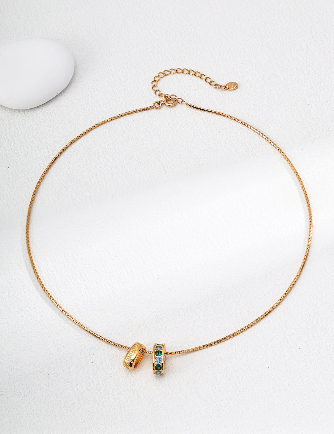 S925 Silver Vintage Zirconia Necklace Vintage Gold