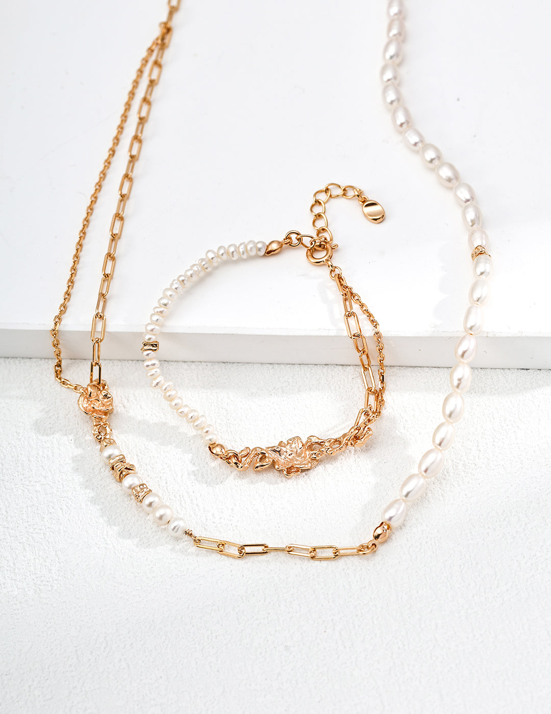 S925 Silver Vintage Natural Pearl Necklace - Thorn Rose