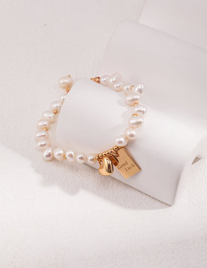 S925 Sterling Silver Natural Pearl Bracelet - Vintage Elegant Women's Bracelet