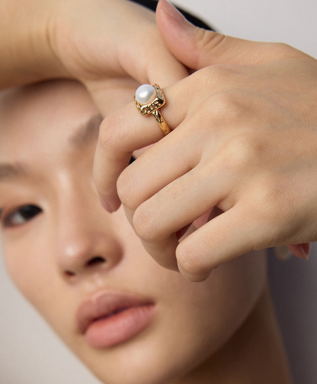 S925 Silver Minimalist Natural Pearl Ring