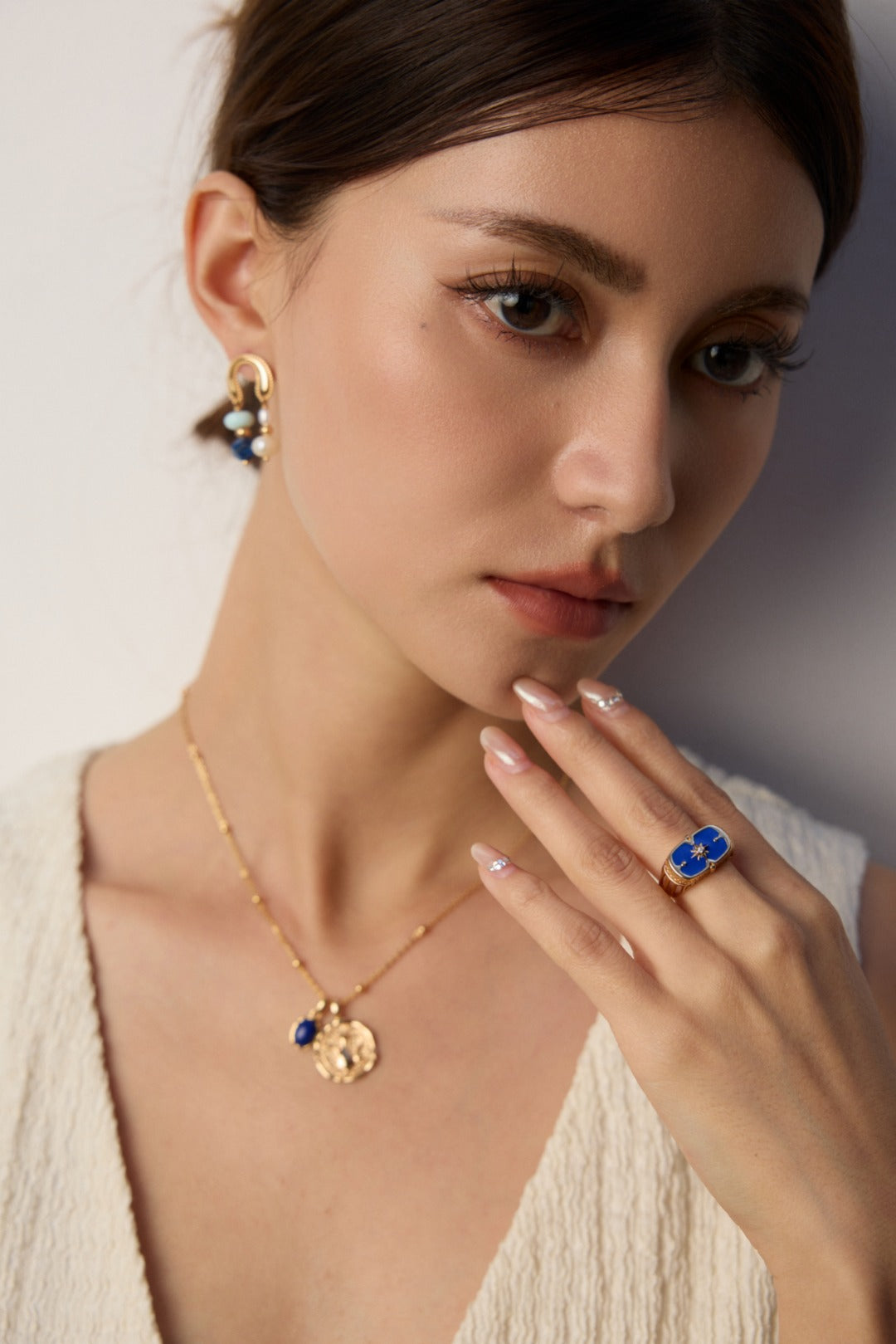 S925 Silver Natural Lapis Lazuli Pendant Necklace