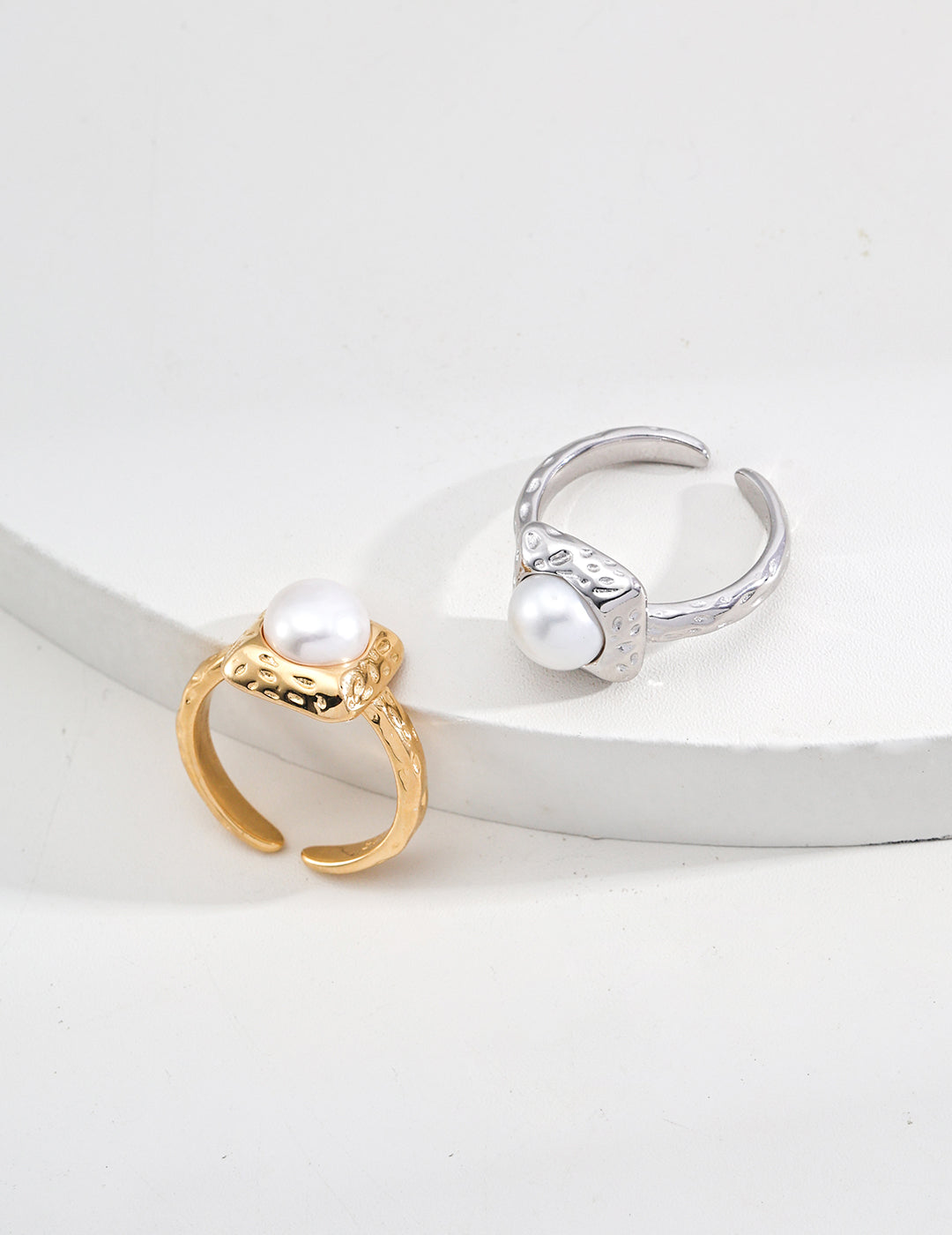 S925 Silver Minimalist Natural Pearl Ring