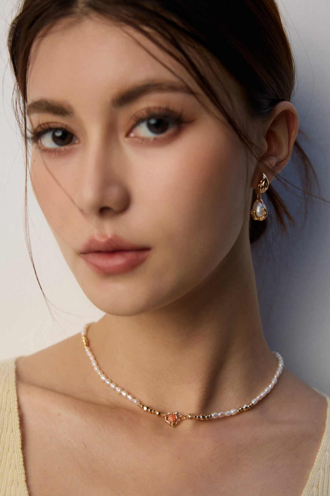 Liuvelle S925 Silver Vintage Natural Pearl Rhodochrosite Necklace