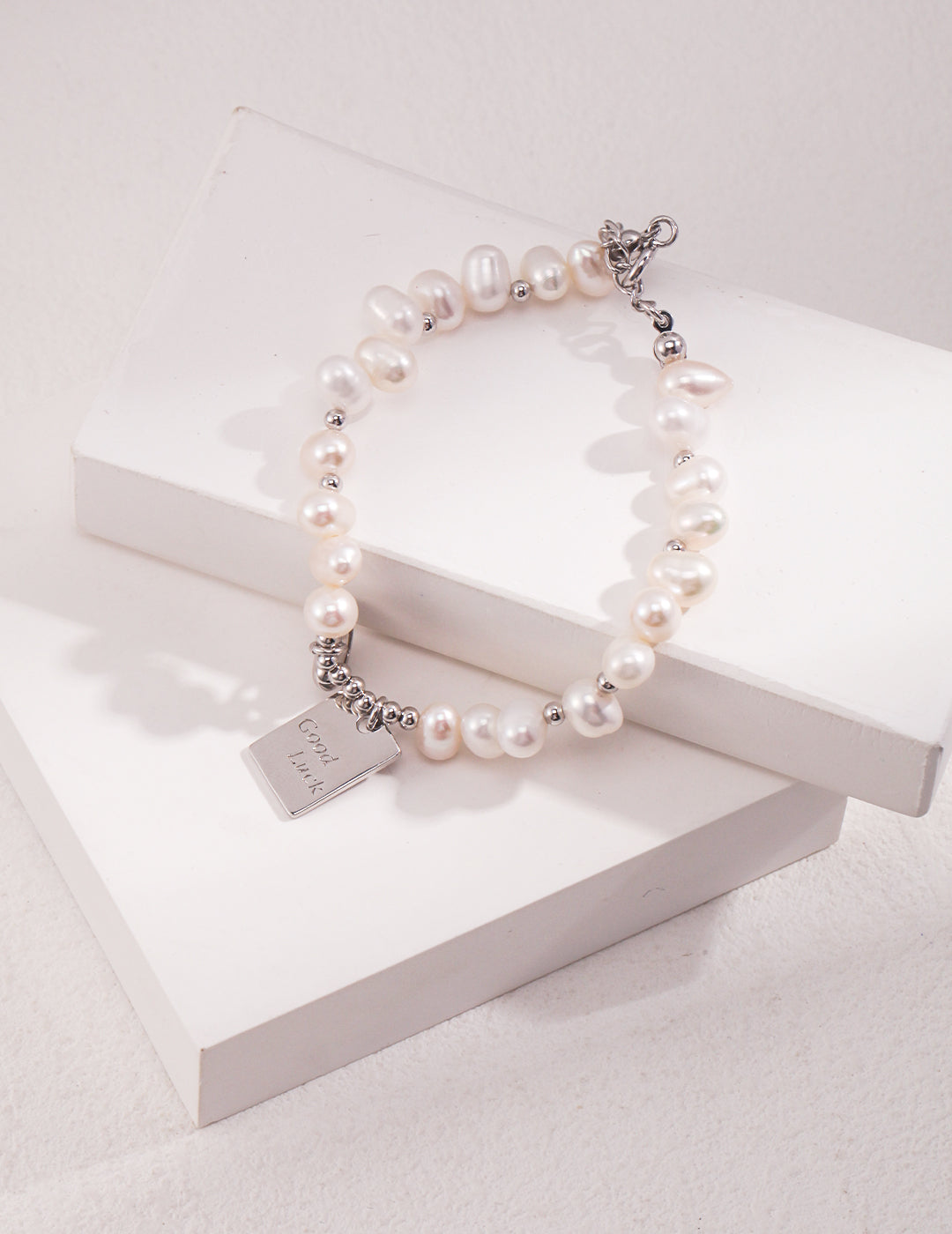 S925 Sterling Silver Natural Pearl Bracelet - Vintage Elegant Women's Bracelet White gold