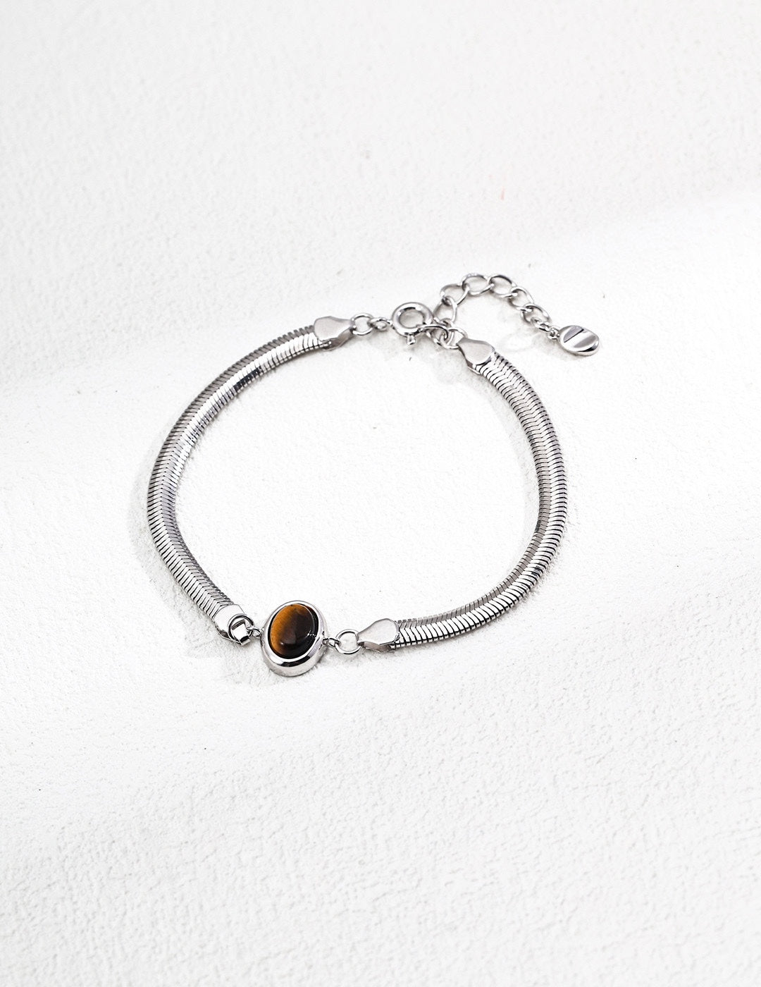 Natural Tiger Eye & Lapis Lazuli Bracelet - 925 Silver