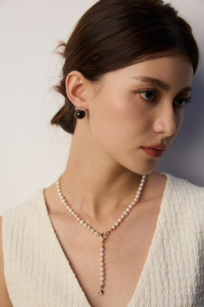 S925 Silver Natural Pearl Necklace - Adjustable