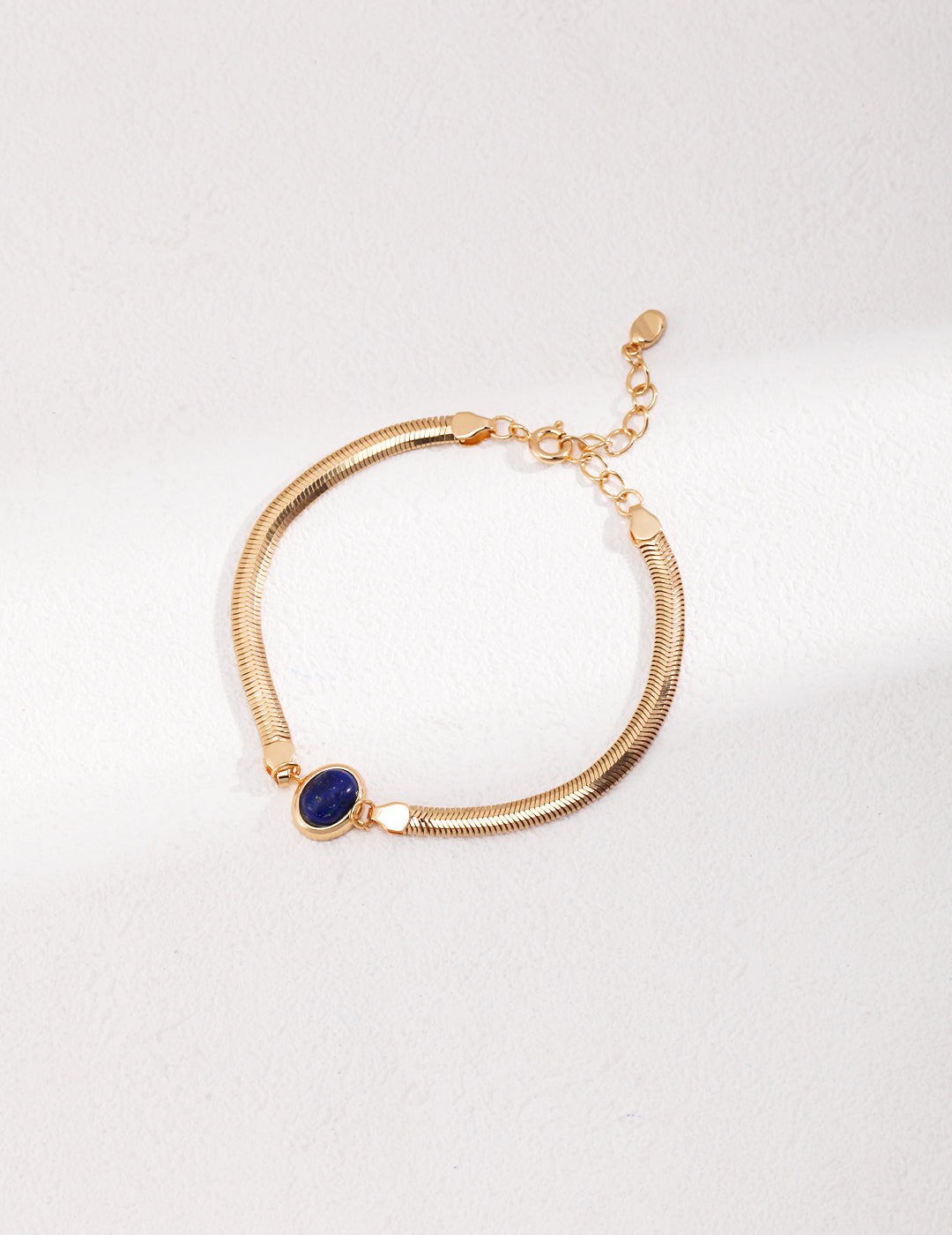 Natural Tiger Eye & Lapis Lazuli Bracelet - 925 Silver Blue