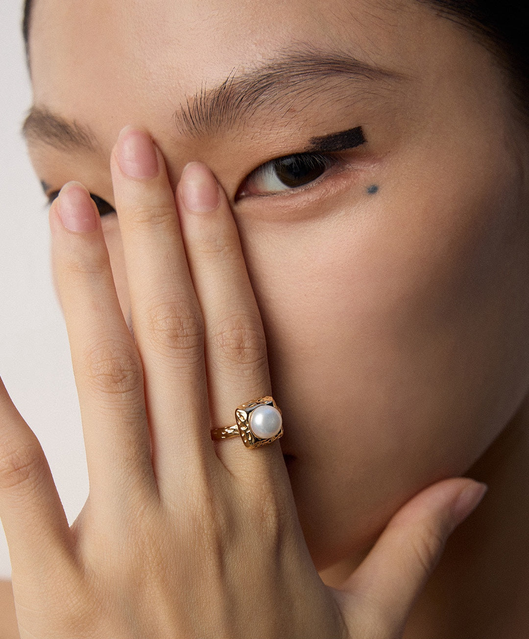 S925 Silver Minimalist Natural Pearl Ring