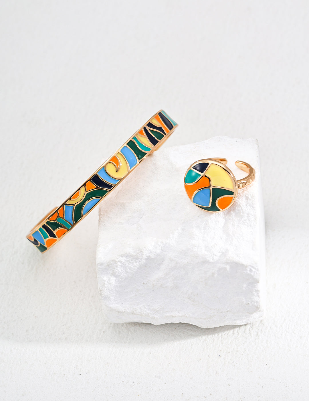 S925 Silver Enamel Bracelet (Adjustable)