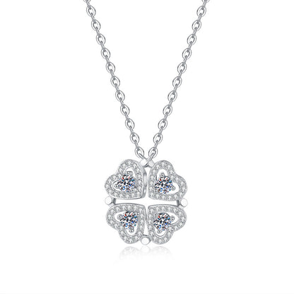 Liuvelle Eternal Clover Necklace | Four-Leaf Clover Pendant for Love & Luck