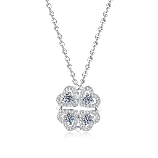 Liuvelle Eternal Clover Necklace | Four-Leaf Clover Pendant for Love & Luck