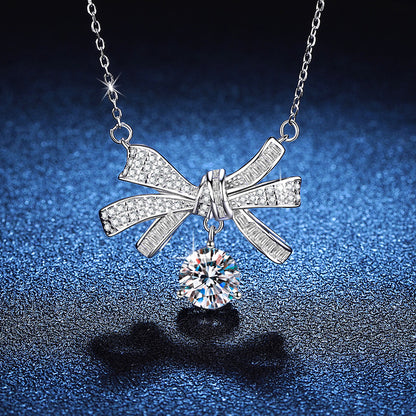 Liuvelle Bow Necklace - Handmade luxury jewelry, elegant female gift for mother, friend or girlfriend