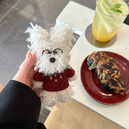 LIUVELLE Scrawled Curly Dog Plush Keychain