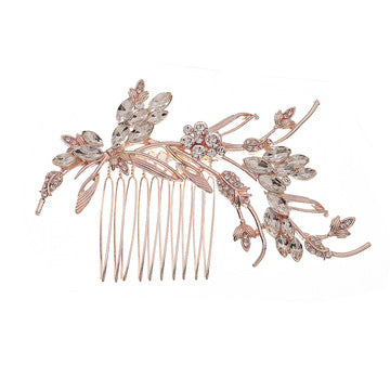 European and American Classic Bridal Hair Accessories Alloy Rhinestone Insert Comb High-end Wedding Banquet Hair Styling Accessories Retro Hair Comb for Women