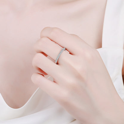 Liuvelle Sterling Silver Minimalist Ring with 22pt Diamond