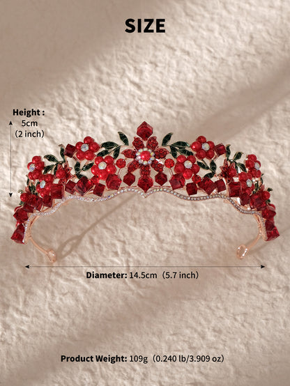 LIUVELLE Forest Style Pearl Bridal Crown – Elegant Wedding Hair Accessory