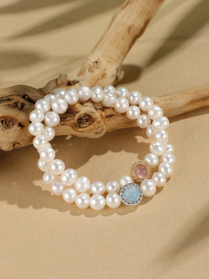 Liuvelle Enchanted Crystal-Pearl Bracelet – Healing Energy & Luck Charm