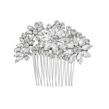 European and American Classic Bridal Hair Accessories Alloy Rhinestone Insert Comb High-end Wedding Banquet Hair Styling Accessories Retro Hair Comb for Women