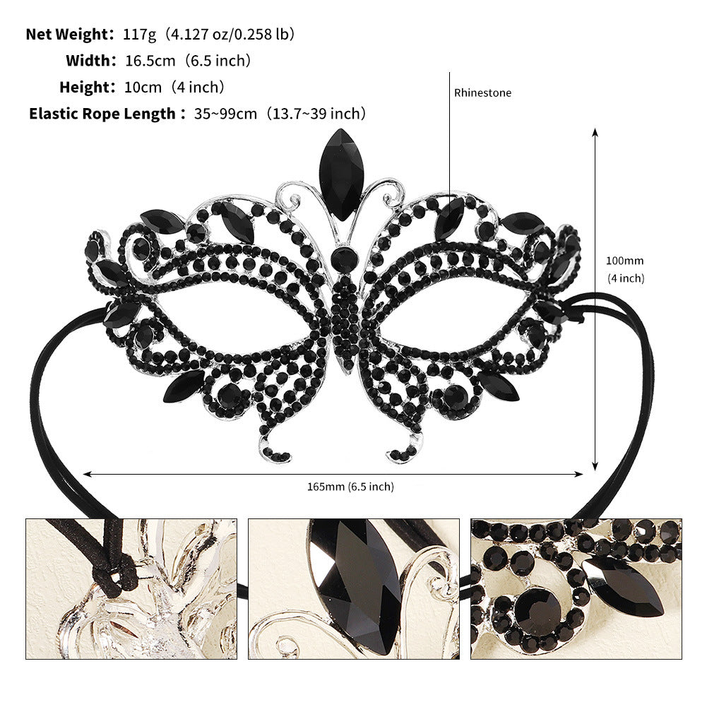 Elegant Half Face Mask for Halloween Parties & Dance Events