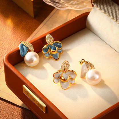 Liuvelle French Retro Pearl Earrings