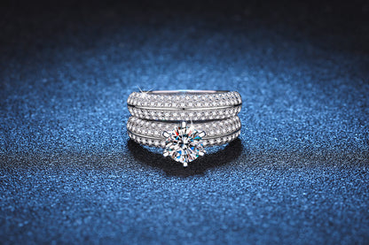 Liuvelle Eternal Love 1ct Diamond Sterling Silver Couple Rings