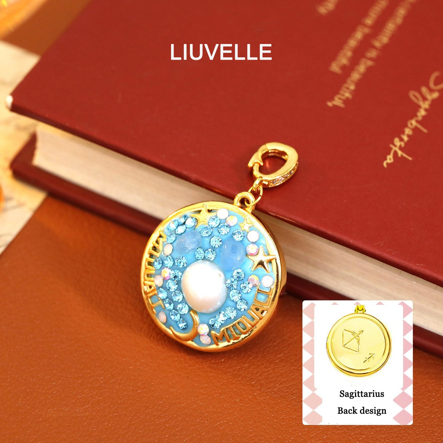 Liuvelle DIY 12 Zodiac Pendant & Bracelet – Adjustable Luxury Jewelry with 18K Gold & Pearls Gift