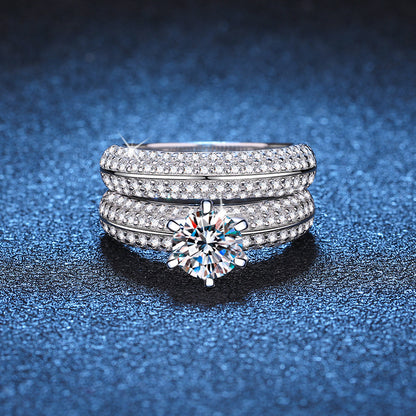Liuvelle Eternal Love 1ct Diamond Sterling Silver Couple Rings