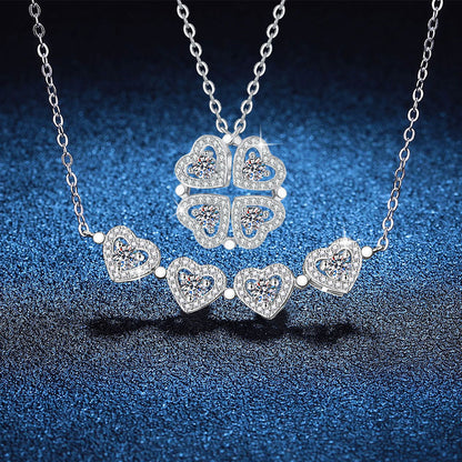 Liuvelle Eternal Clover Necklace | Four-Leaf Clover Pendant for Love & Luck
