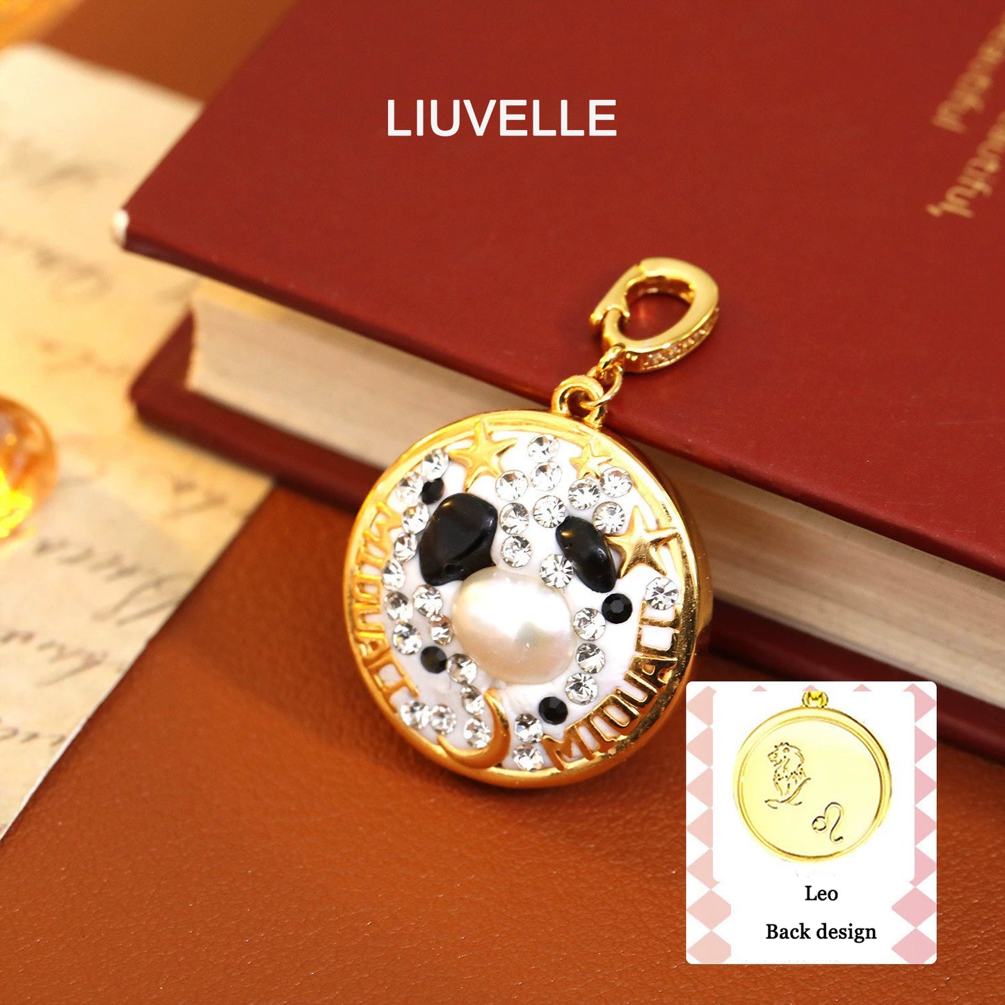 Liuvelle DIY 12 Zodiac Pendant & Bracelet – Adjustable Luxury Jewelry with 18K Gold & Pearls Gift
