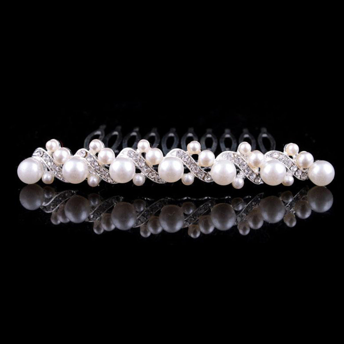 European and American Classic Bridal Hair Accessories Alloy Rhinestone Insert Comb High-end Wedding Banquet Hair Styling Accessories Retro Hair Comb for Women