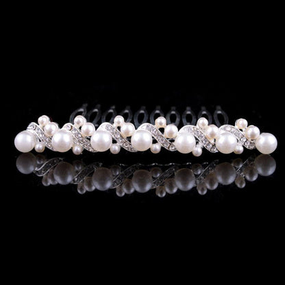 European and American Classic Bridal Hair Accessories Alloy Rhinestone Insert Comb High-end Wedding Banquet Hair Styling Accessories Retro Hair Comb for Women