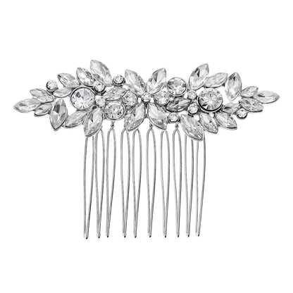 European and American Classic Bridal Hair Accessories Alloy Rhinestone Insert Comb High-end Wedding Banquet Hair Styling Accessories Retro Hair Comb for Women