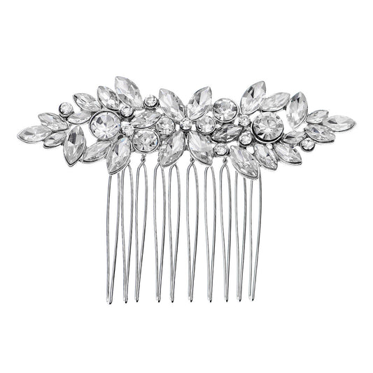 European and American Classic Bridal Hair Accessories Alloy Rhinestone Insert Comb High-end Wedding Banquet Hair Styling Accessories Retro Hair Comb for Women