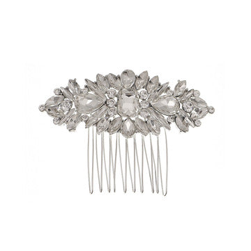 European and American Classic Bridal Hair Accessories Alloy Rhinestone Insert Comb High-end Wedding Banquet Hair Styling Accessories Retro Hair Comb for Women