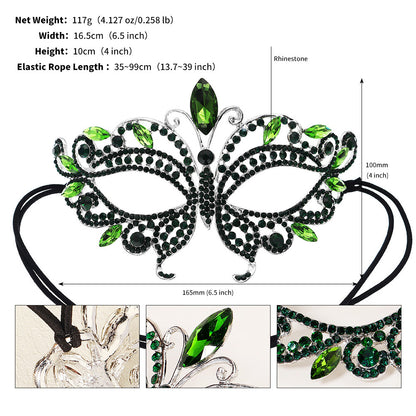 Elegant Half Face Mask for Halloween Parties & Dance Events