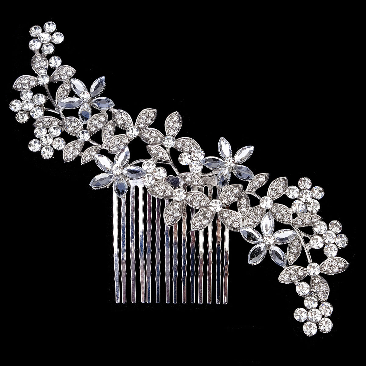 European and American Classic Bridal Hair Accessories Alloy Rhinestone Insert Comb High-end Wedding Banquet Hair Styling Accessories Retro Hair Comb for Women