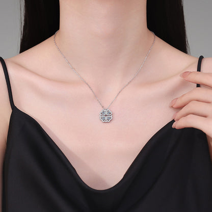 Liuvelle Eternal Clover Necklace | Four-Leaf Clover Pendant for Love & Luck