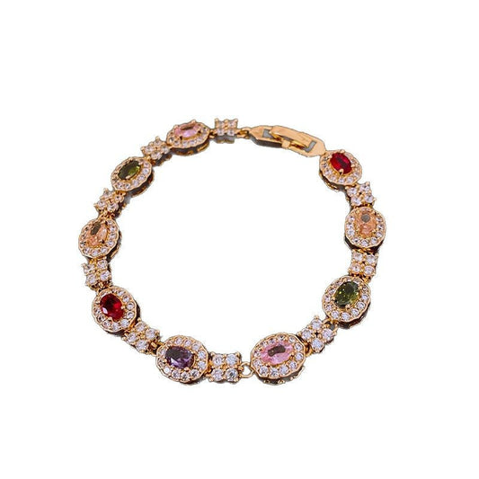 Liuvelle 18K Gold Colored Diamond Bracelet – Luxury Handcrafted Jewelry for Women