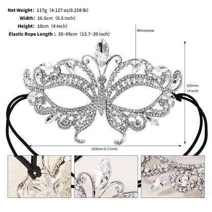 Elegant Half Face Mask for Halloween Parties & Dance Events